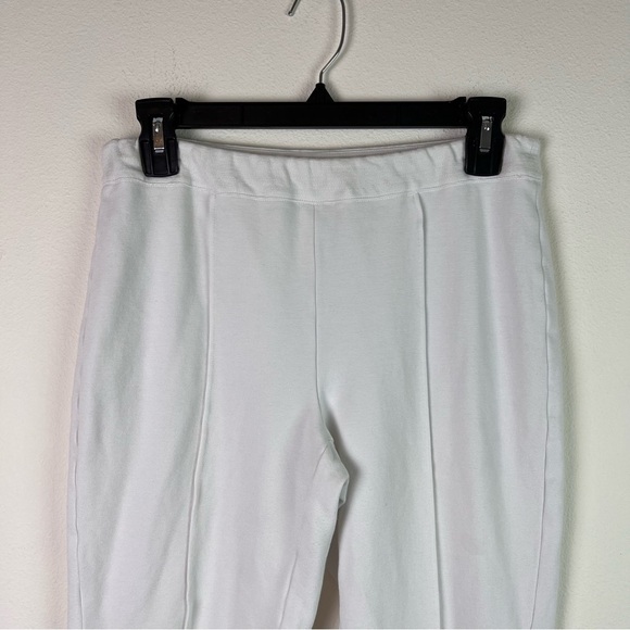 Soft Surroundings Pants Size Small White Stretchy Comfy Fit Elastic Waist Lounge - Picture 2 of 9
